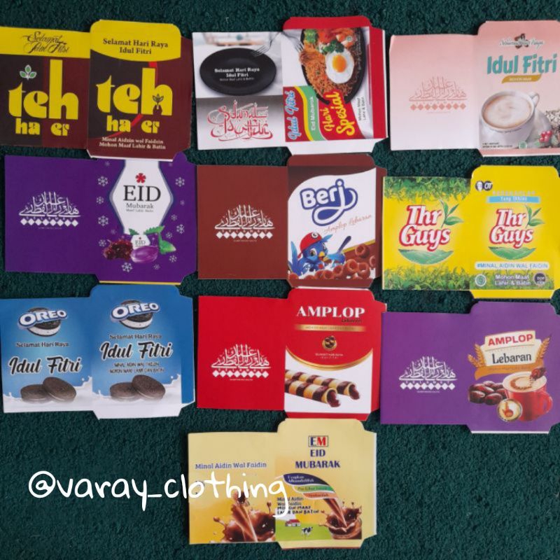 

Amplop lebaran gambar Snack mini/ amplop lebaran motif jajanan sudah dilipat ( uang dilipat kecil )