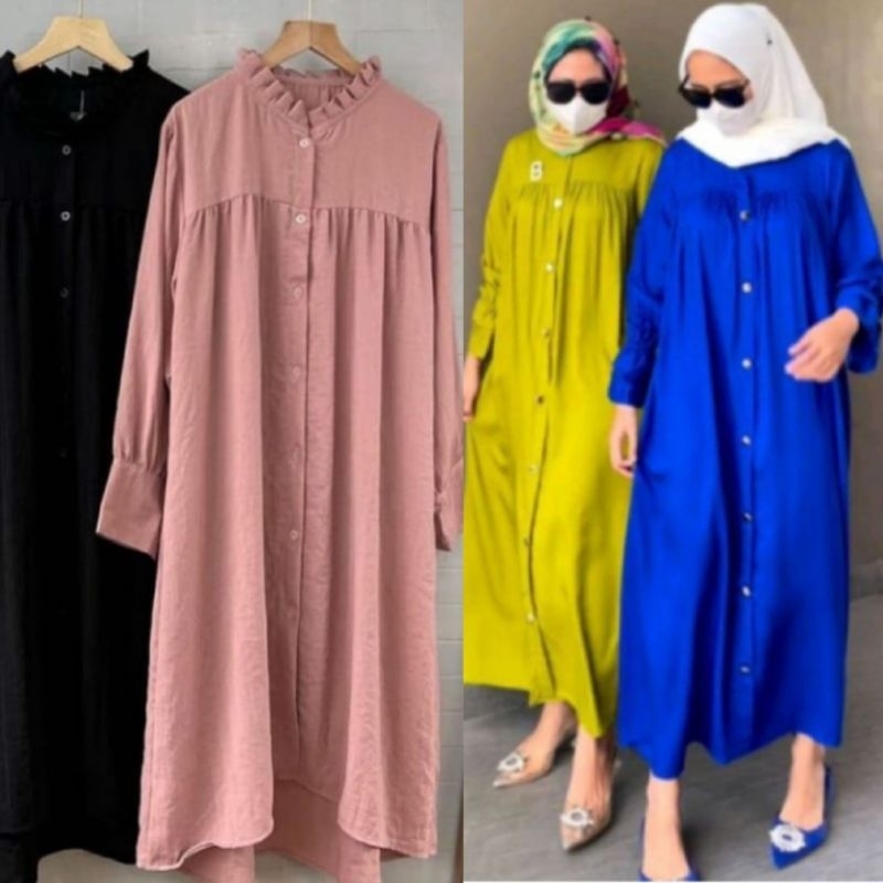 LONG TUNIK  CRINKLE AIRFLOW I/// promo murah lebay