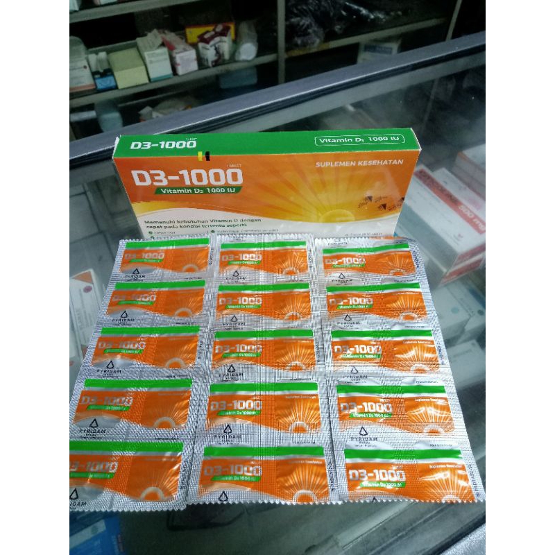 D3 1000 suplemen vitamin // strip