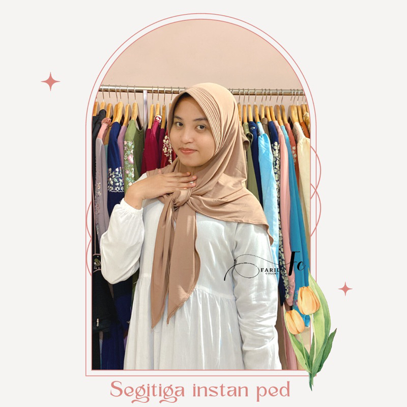 hijab segitiga instan PED jersey premium