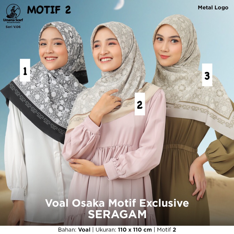 (V.06) SEGIEMPAT VOAL OSAKA MOTIF EXCLUSIVE SERAGAM