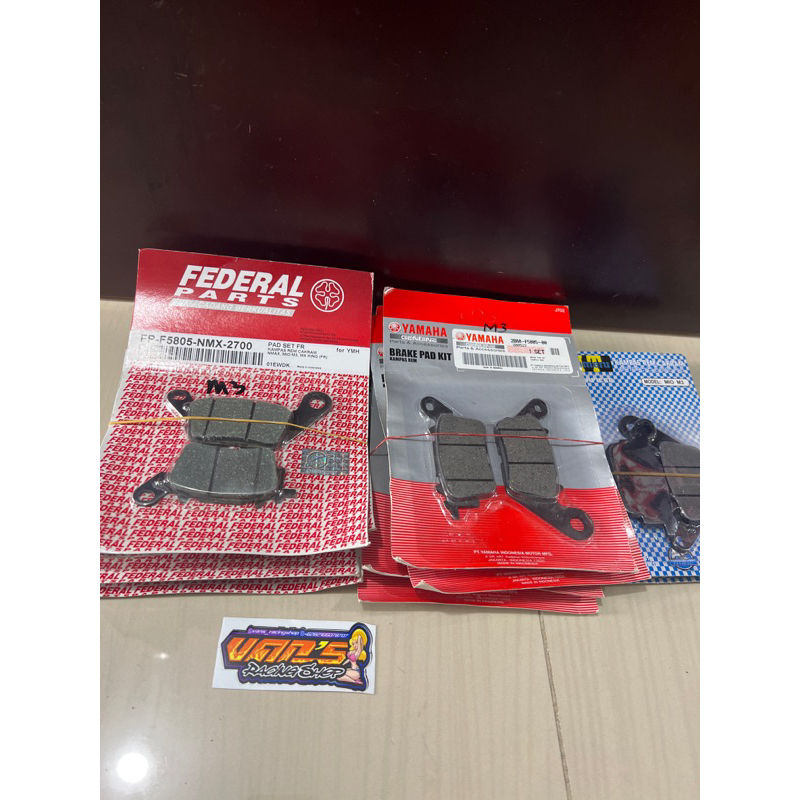 DISPAD KAMPAS REM CAKRAM KAIN REM DEPAN MIO M3 NMAX DEPAN MIO Z MIO J MIO GEAR FREGOO ORIGINAL YAMAH