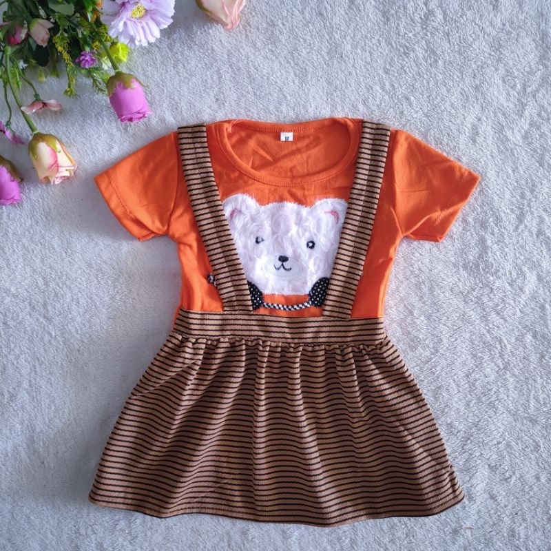 Dress anak cewek 6 7 8 9 10 11 12 bulan 1 tahun baju harian baby ( dress JKT 01 )6