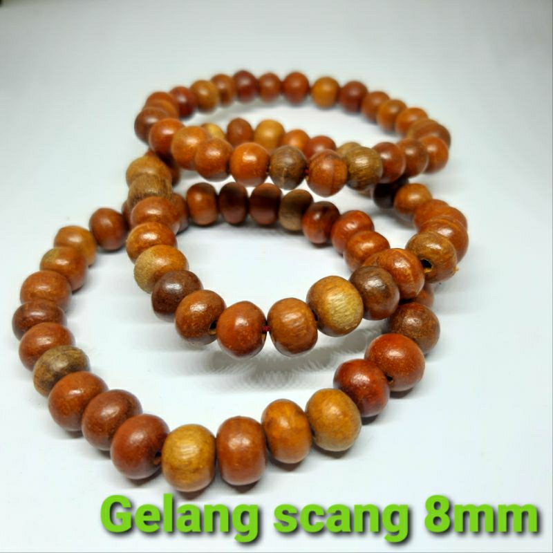 GROSIR GELANG KAYU SCANG 8MM TALI KARET