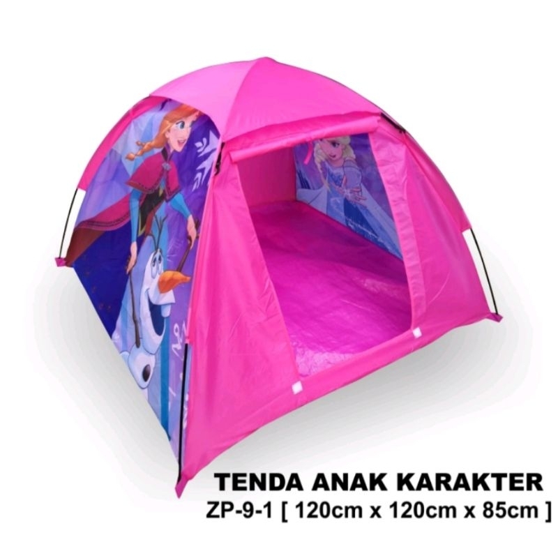 tenda anak karakter/tenda anak model kemah/camping tent hello Kitty, Frozen, spiderman