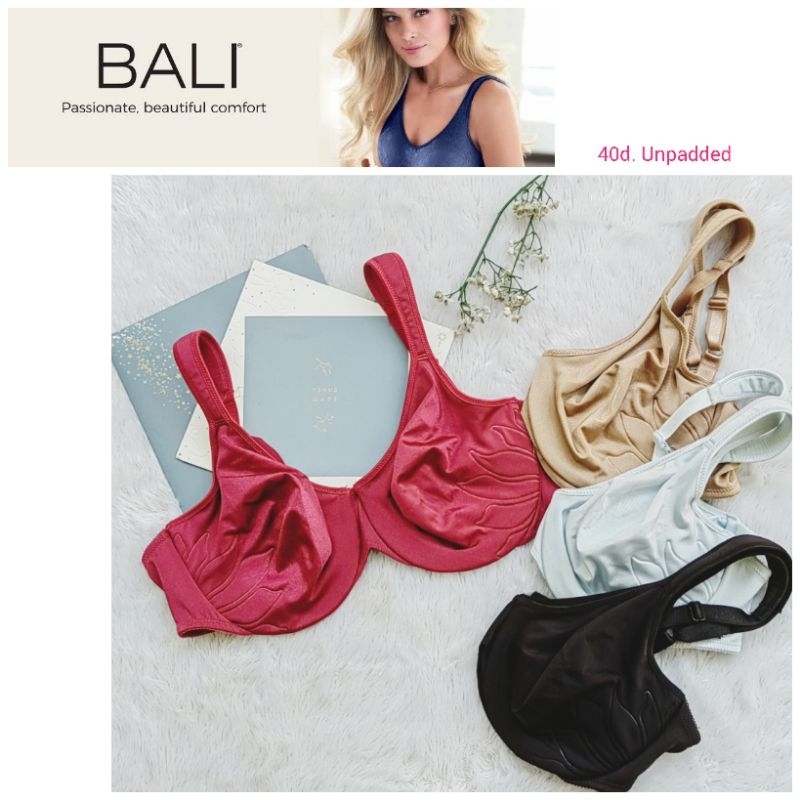 Bra unpadded wired cotton minimizer 34d 40d 42c  36d