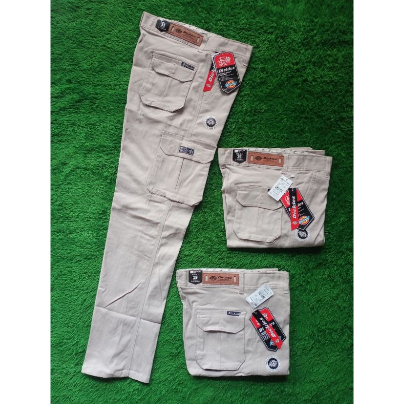 Celana Cargo Panjang Pria Abu Tua Dickies Full Acc