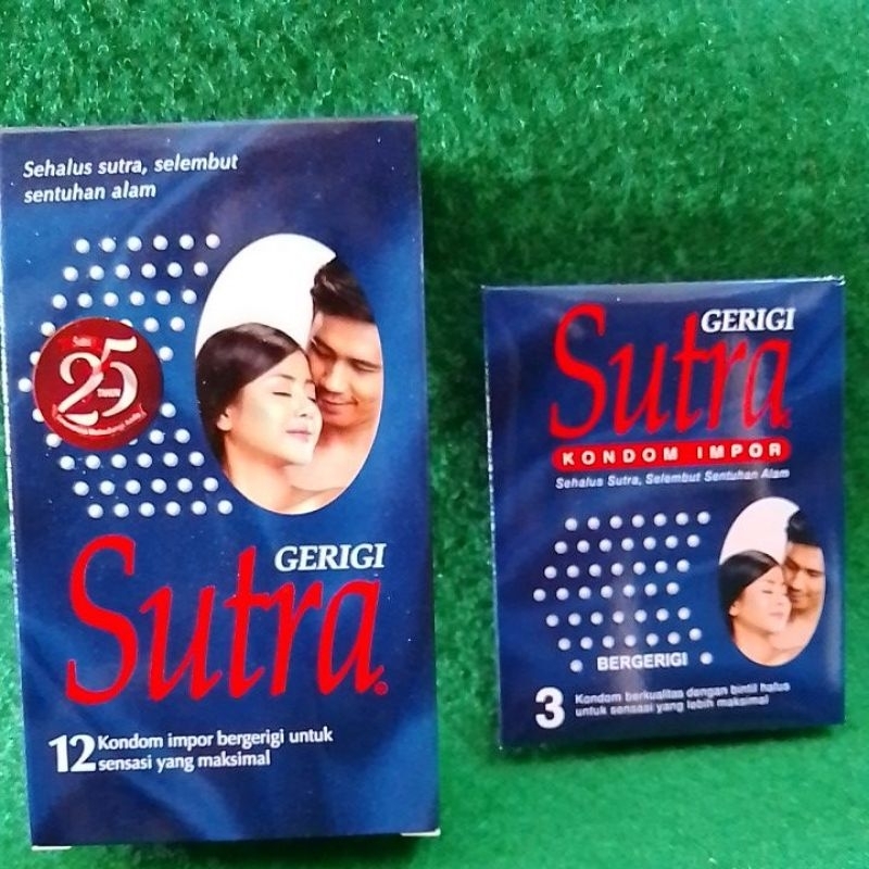 Kondom Sutra Gerigi Biru 1Pack 3s 12s Original