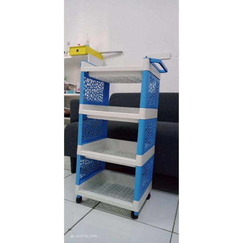 Rak Susun Serbaguna 4 Susun 5 Susun Warna Putih Biru