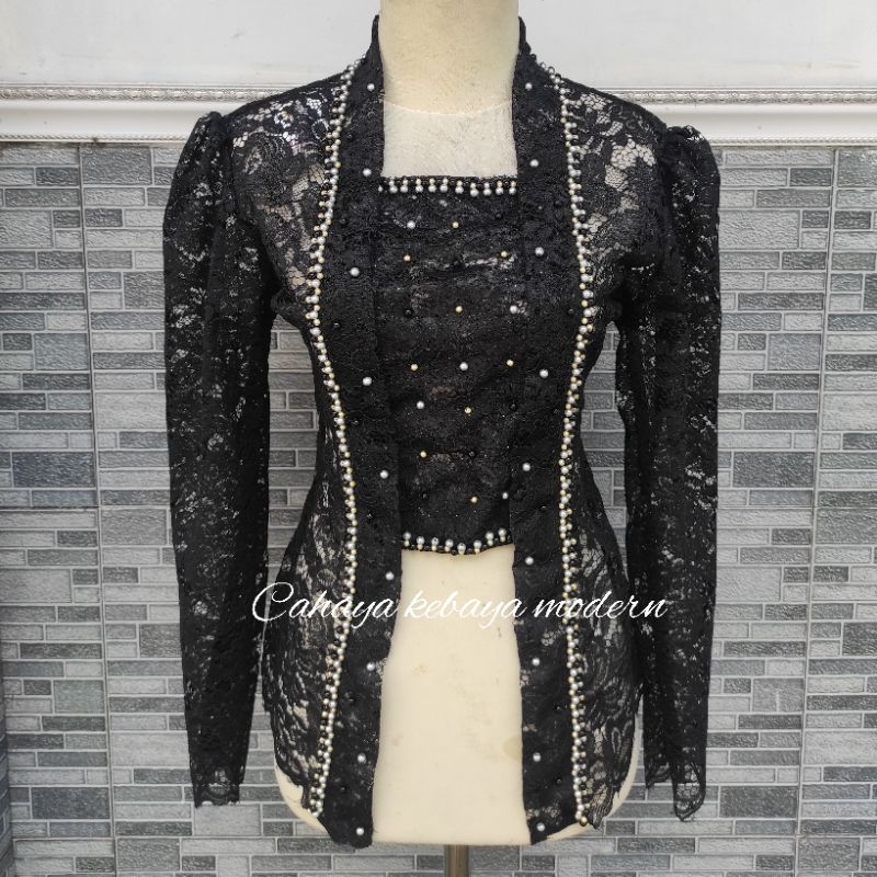 Kebaya Brokat Mutiara / Kebaya Hitam / kebaya