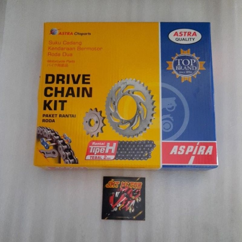 Girset Aspira Megapro Primus KEH Gir set Gear set Drive Chain Kit Rantai