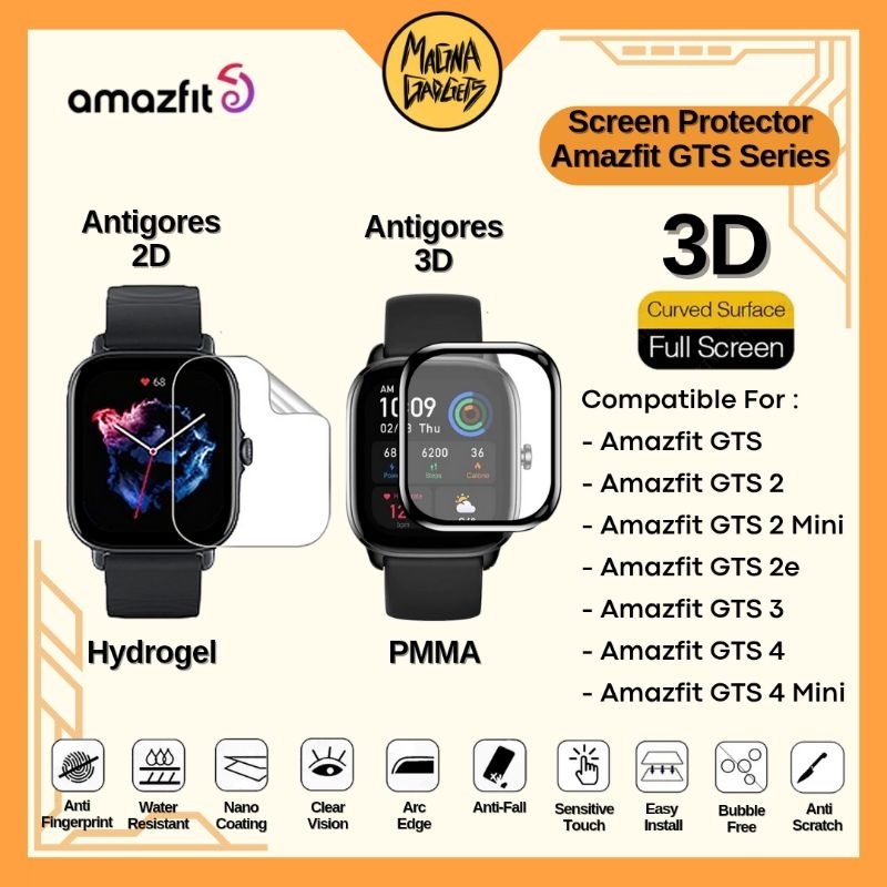 Anti Gores 3D Full Cover Screen Protector Amazfit GTS GTS 2 GTS 3 GTS 4 GTS 2/4 Mini