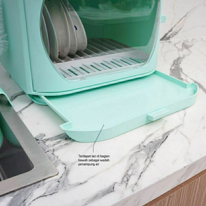 Rak Piring Technoplast Dish Rack 2 In 1 Rak Piring Besar Rak Susun Rak Plastik Rak Piring Jumbo Rak