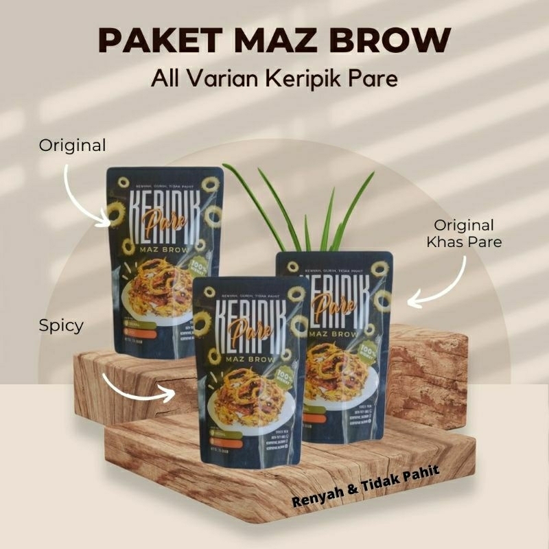 

Paket Maz Brow - Keripik pare Maz brow All Varian