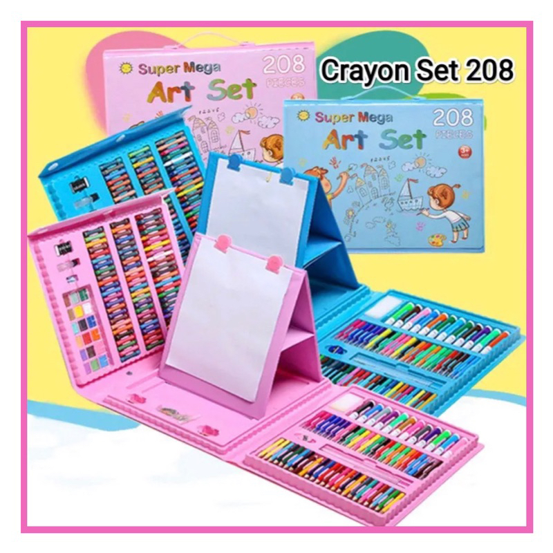 

Crayon Super Mega Art Set / Alat Lukis Set untuk Anak / Painting Set / Perlengkapan Menggambar Anak