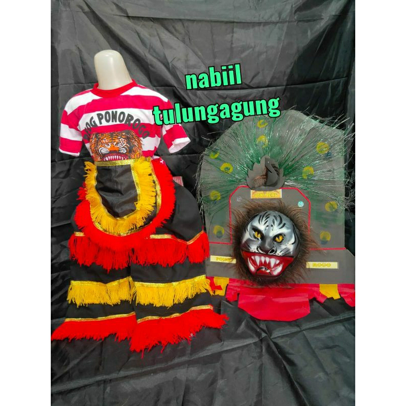 setelan kaos reog ponorogo  celana barongan topeng reog ponorogo