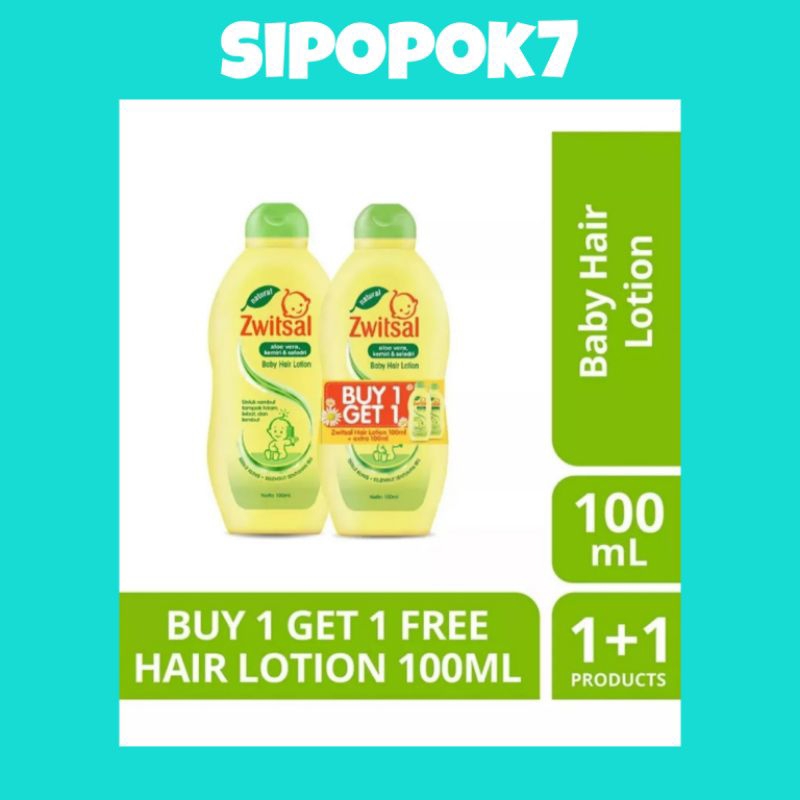 zwitsal baby hair lotion aloe vera kemiri seledri 100ml twinpack