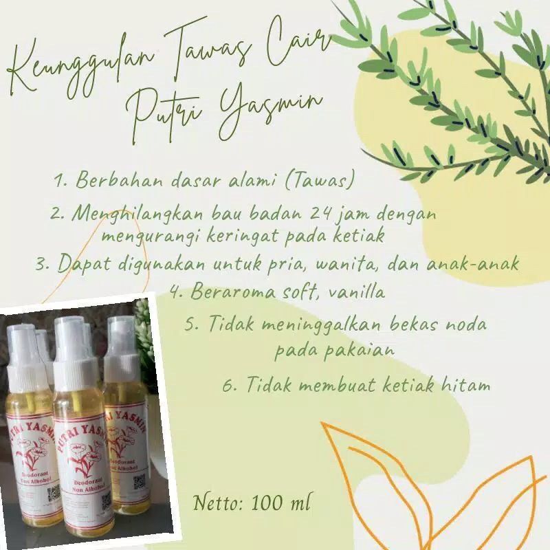 Tawas Cair Putri Yasmin original BPOM