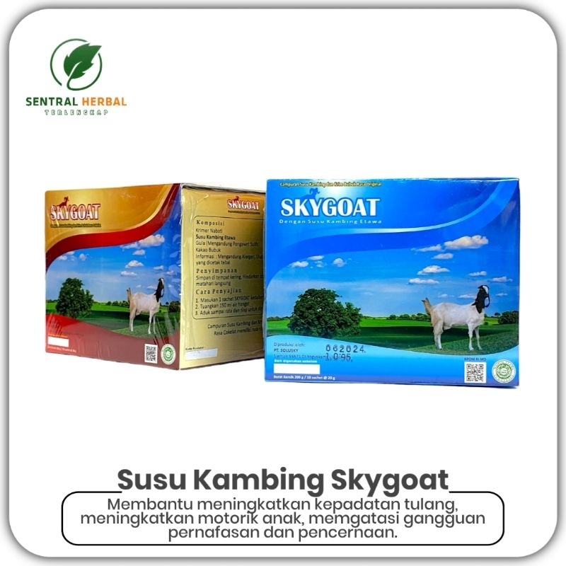 

Susu Kambing Etawa Skygoat Original Berat 200 Gram Isi 10 Sachet @20 Gram