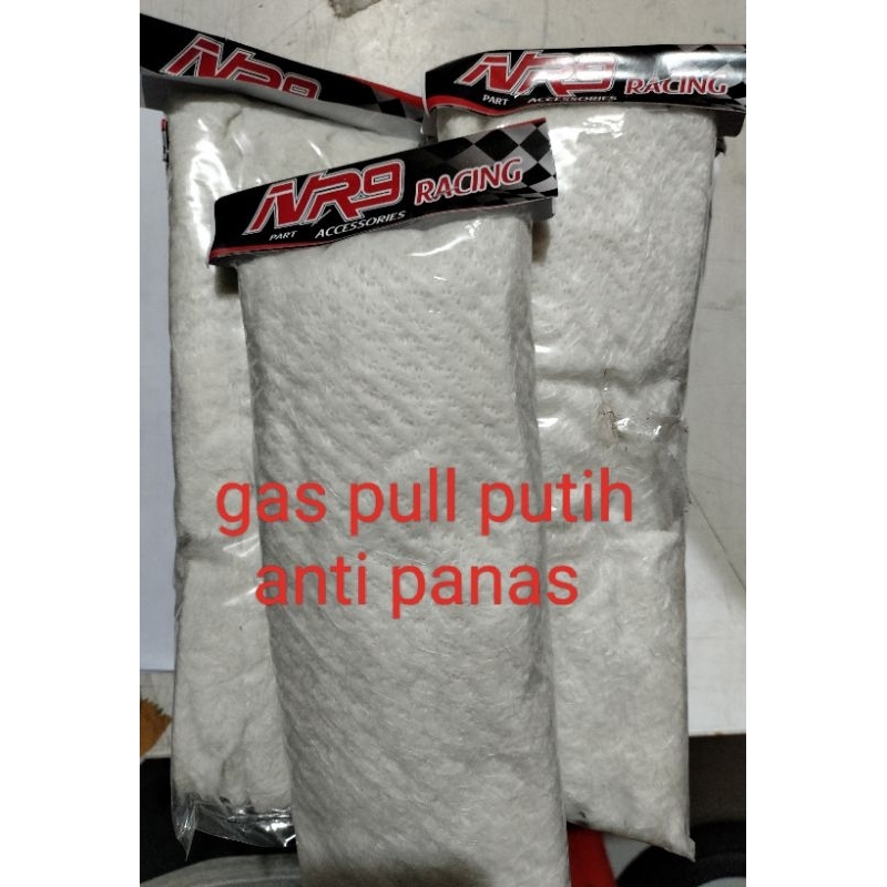 glasswooll gaspul gaspol racing putih knalpot anti panas