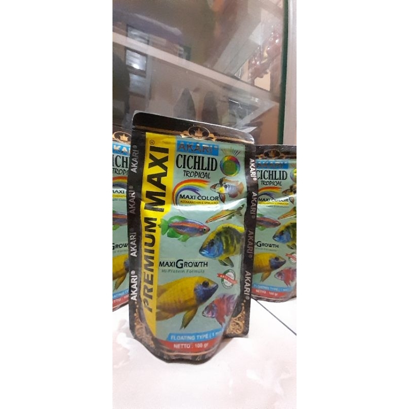 Pelet Akari Premium Maxi Chichild 100gram/Pelet Ikan/Pelet Akari