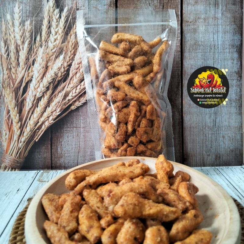 

Basreng pedas hotjeletot rasa daun jeruk