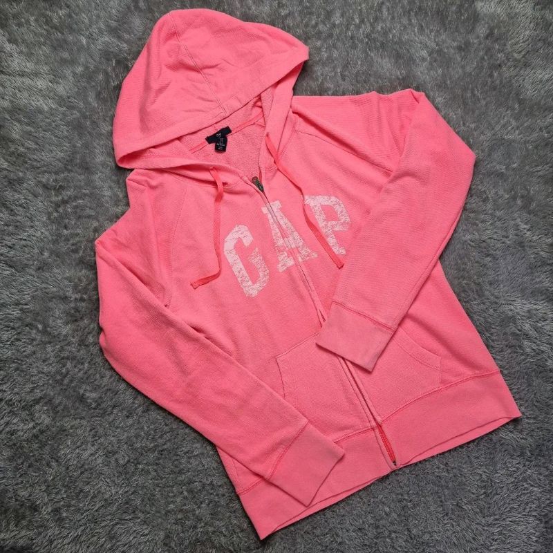 Hoodie Zipper Gap Pink