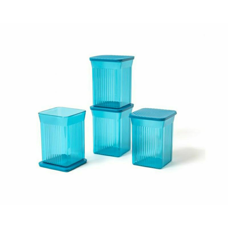 PROMO TERBARU  FAMILLY MATE SQUARE SET 4 - WARNA TERBARU 800 ML - TOPLES AKRILIK ANTI PECAH KEDAP UD