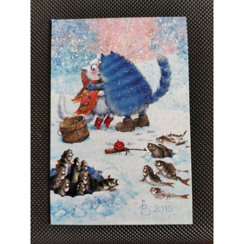 

kartu pos kucing bluecat/bluecat postcard