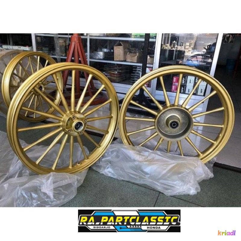 VELG RACING VROSSI MODEL PALANG 16 UK 160-185 RING 17 SEPASANG 1SET WARNA GOLD HITAM PUTIH PNP UNIVE