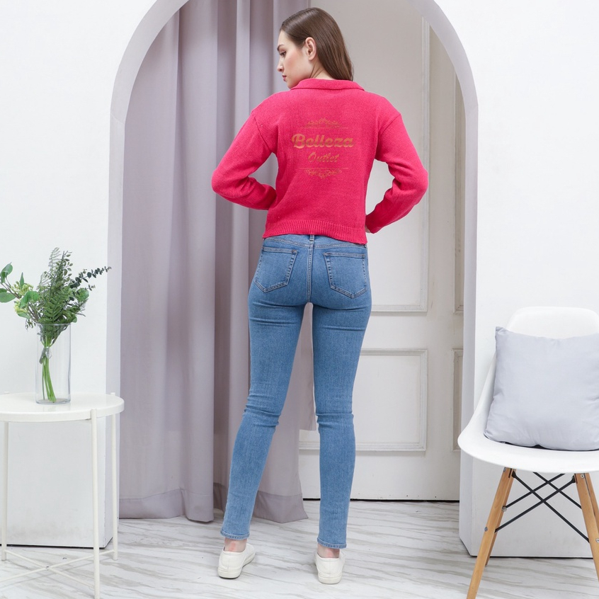 Belleza Outlet baju rajut Cardigan rajut atasan wanita benita cable