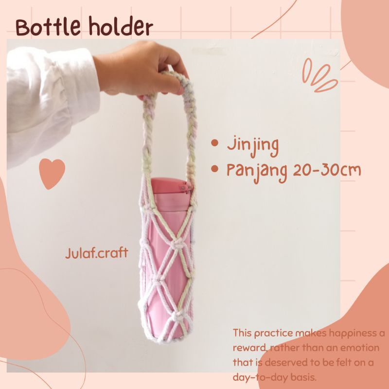 bottle macrame holder/ bottle strap/ tas tumbler