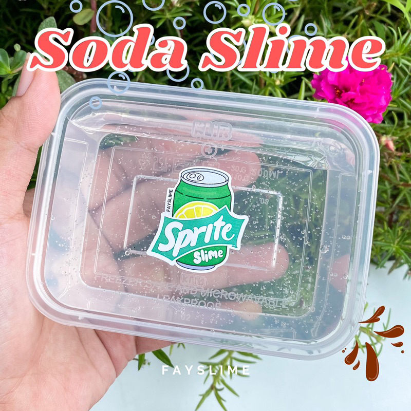 Soda slime cola sprite | Clear slime | slime clear murah