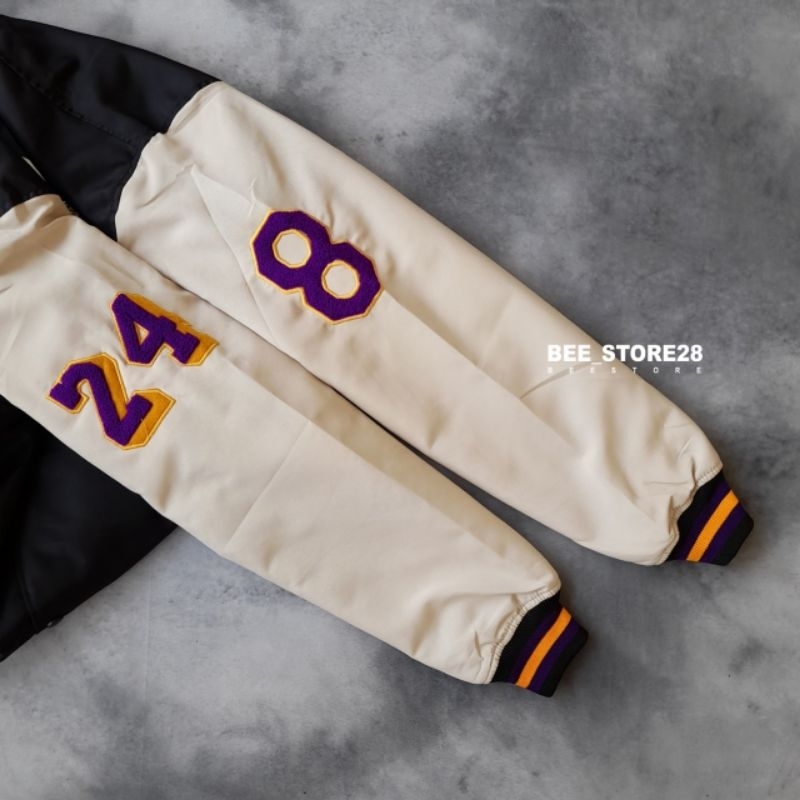 JACKET VARSITY LAKERS 24/8 FULL BORDIR PREMIUM FULLTAG &amp; LABEL