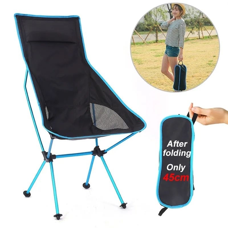 Kursi Lipat Outdoor Portable Mancing Camping Piknik Folding Chair Aluminium