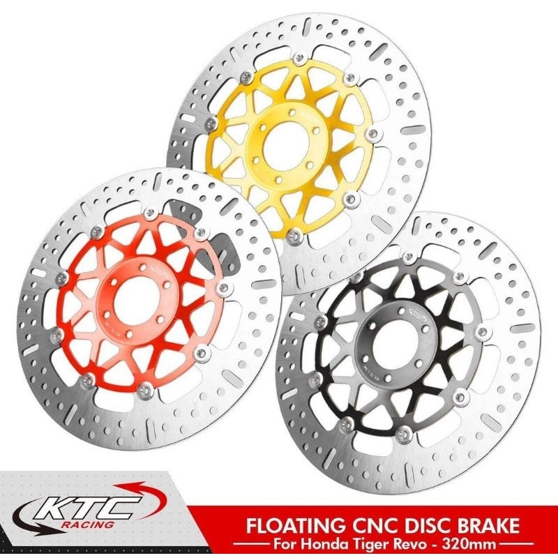 Disc brake piringan cakram depan ktc racing tiger revo floating cnc ukuran 320 mm