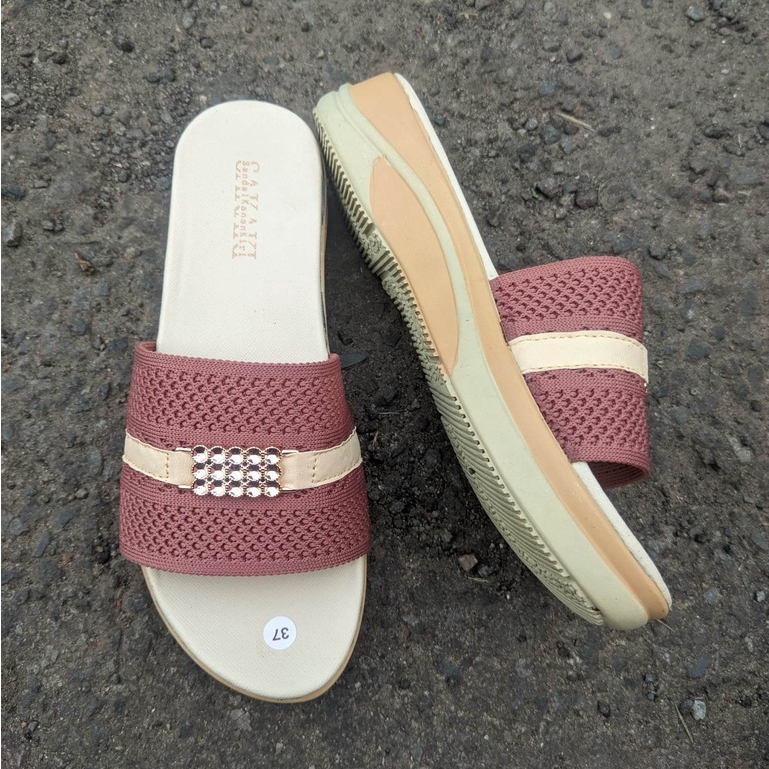 WEDGES BLACKPINK - Sandal Wanita Murah kualitas Bintang lima harga kaki lima Sandal Pesta Party Calbi Sofiya