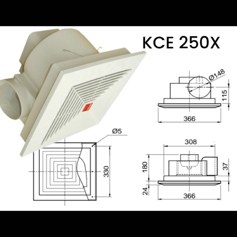 exhaust fan kruger KCE 250X Toilet