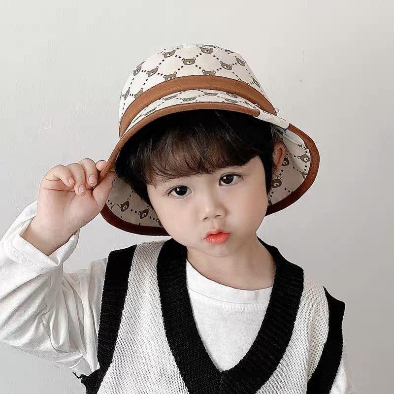 Topi Baseball Bucket Anak Laki Laki Anak Perempuan Import Model Bear