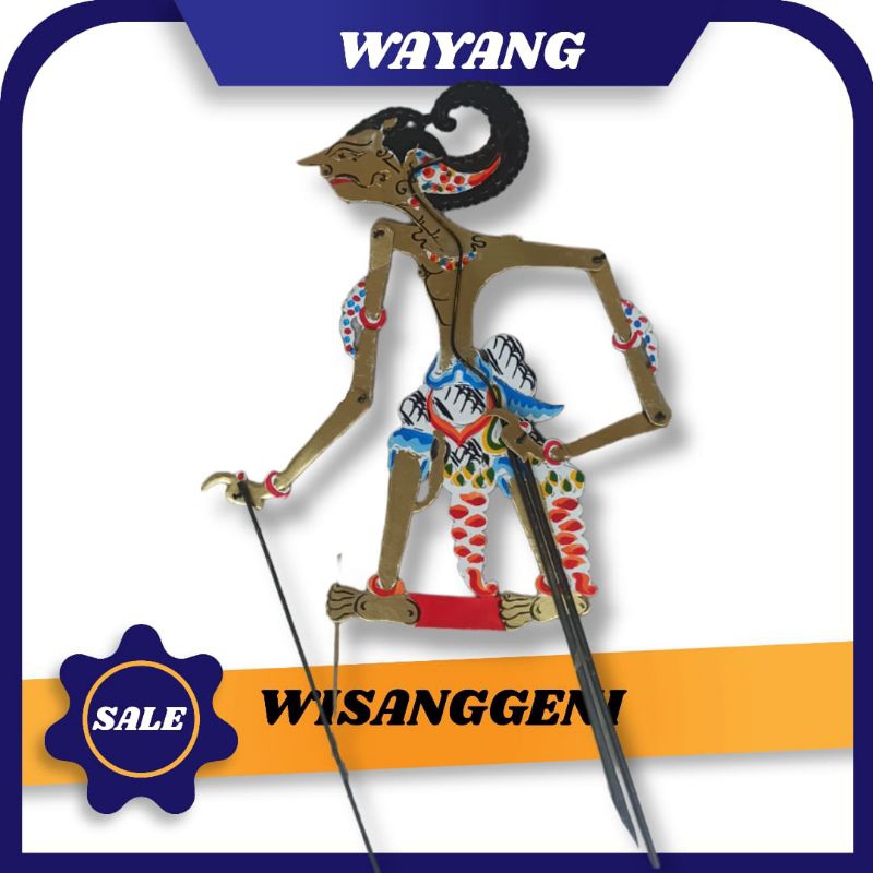 WISANGGENI TOKOH WAYANG KULIT WAYANG BAHAN KERTAS KARTON DUPLEK
