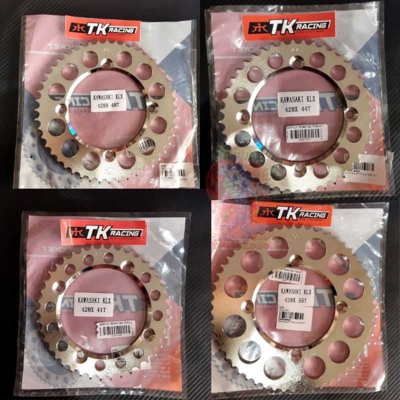 GEAR BELAKANG TK RACING KLX 150 / D TRACKER SIZE 428 50T - 55T