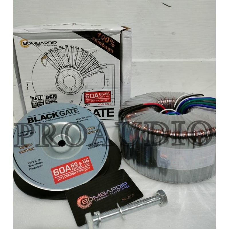 Trafo Toroid Blackgate 60 A 65 V 60A 65V Murni Tembaga 100 % Original