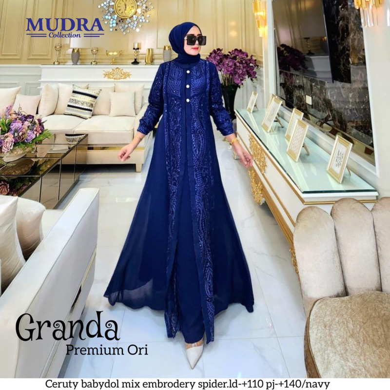 [NEW] GRANDA DRESS GAMIS PESTA ORI MUDRA HIJAB