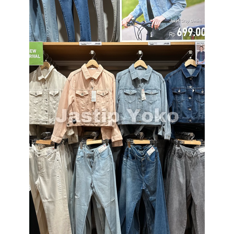 SALE WOMEN Jaket Denim Crop UNIQLO