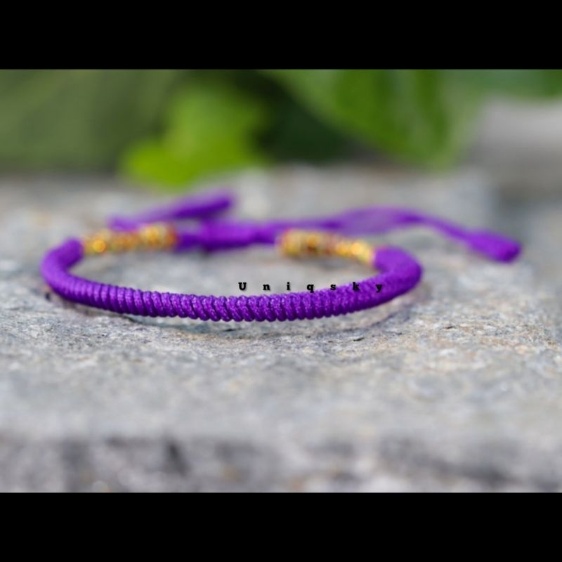 Gelang tali tibet ungu gelang tali original tibetan
