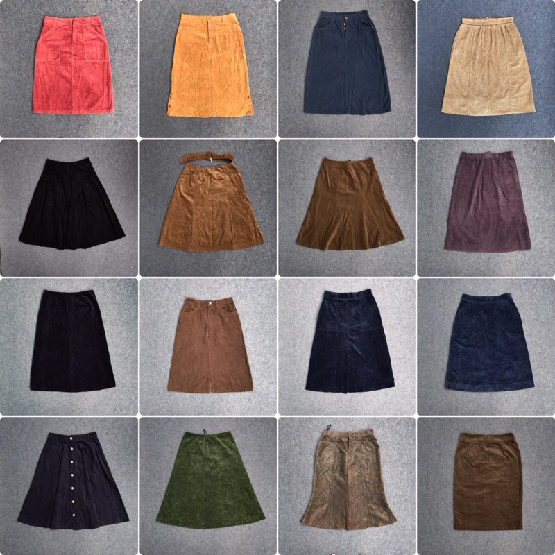 CORDUROY SKIRT PART 2 /rok corduroy-Long skirt-Midi skirt-rok span