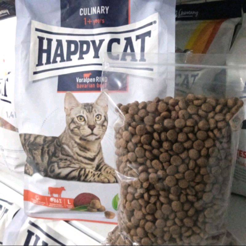 Makanan Kucing Adult Happy Cat Beef 1kg - catfood happy cat dewasa beef