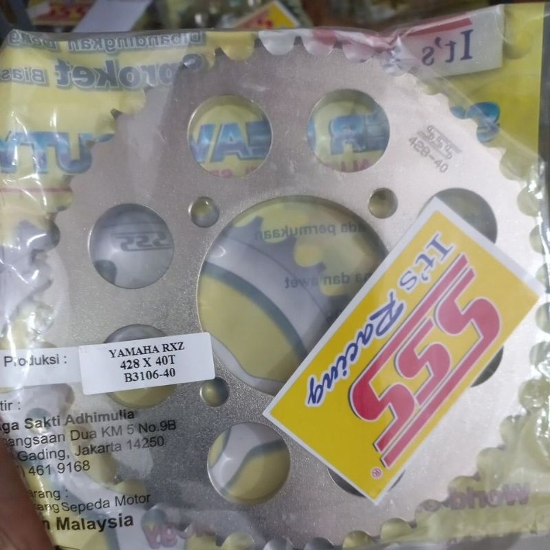 Gear belakang sss rxz/jupiter/fizr 428-40