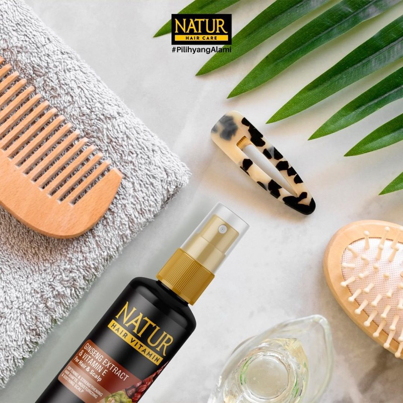 NATUR Hair Vitamin Olive Oil 80 ML - Vitamin Rambut Kering dan Rusak