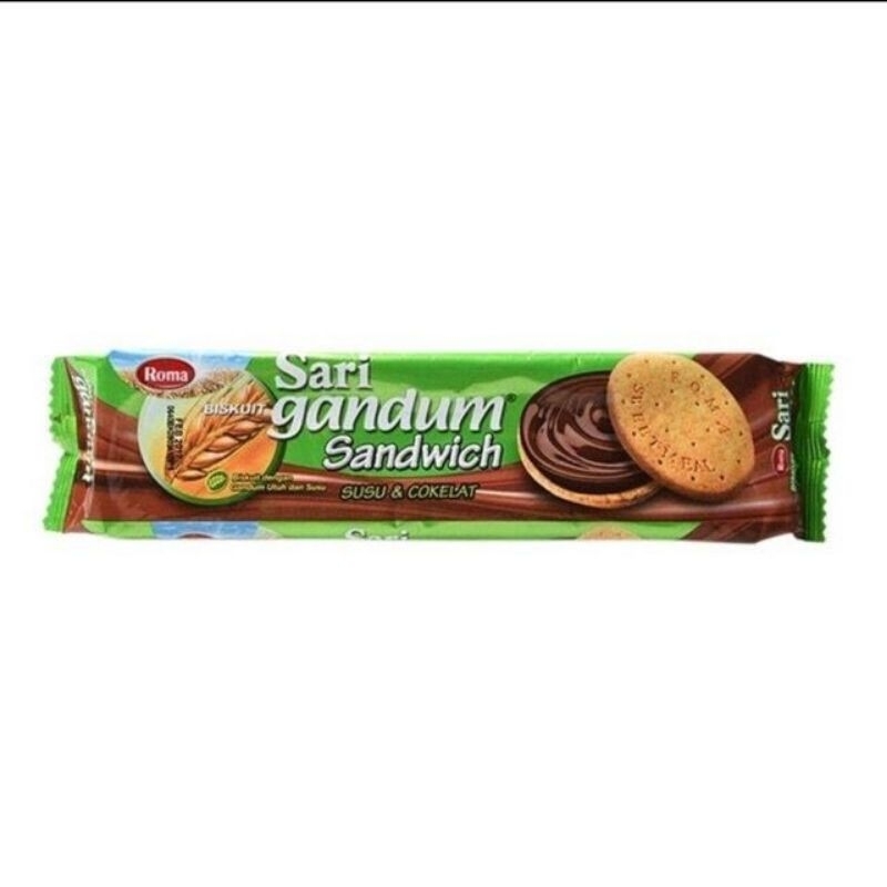 

Roma Sari Gandum Sandwich Biskuit Susu & Cokelat 108 g